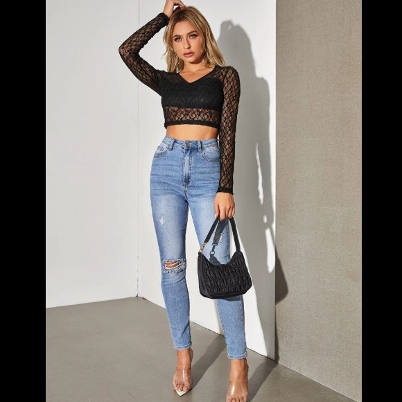 Shein | sexy lace top size small - Picture 4 of 7